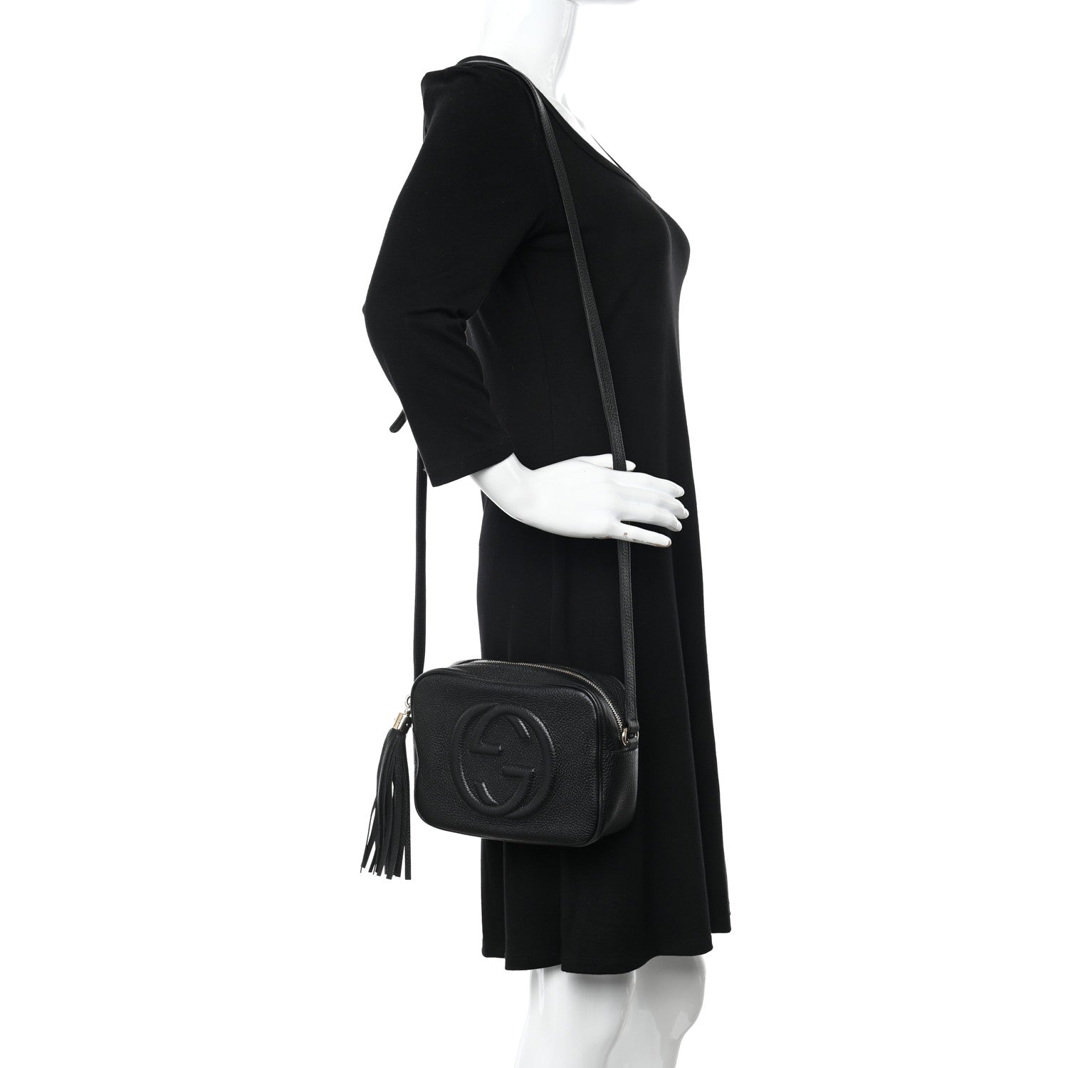 Gucci Pebbled Calfskin Small Soho Disco Bag Black 2 of 10