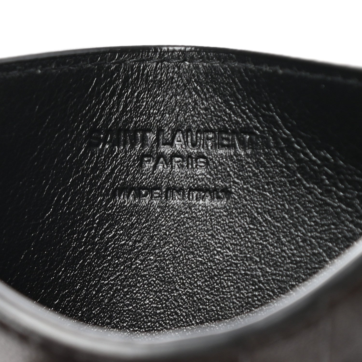 Saint Laurent Calfskin 5 Fragments Zip Pouch Card Holder Black 6 of 7