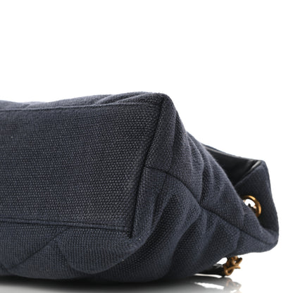 Saint Laurent Canvas Quilted Small Loulou Puffer Monogram Chain Satchel Marine 16 of 16
