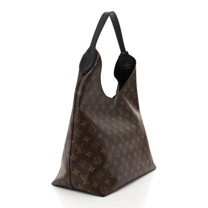 Louis Vuitton Monogram Flower Hobo Black 3 of 10