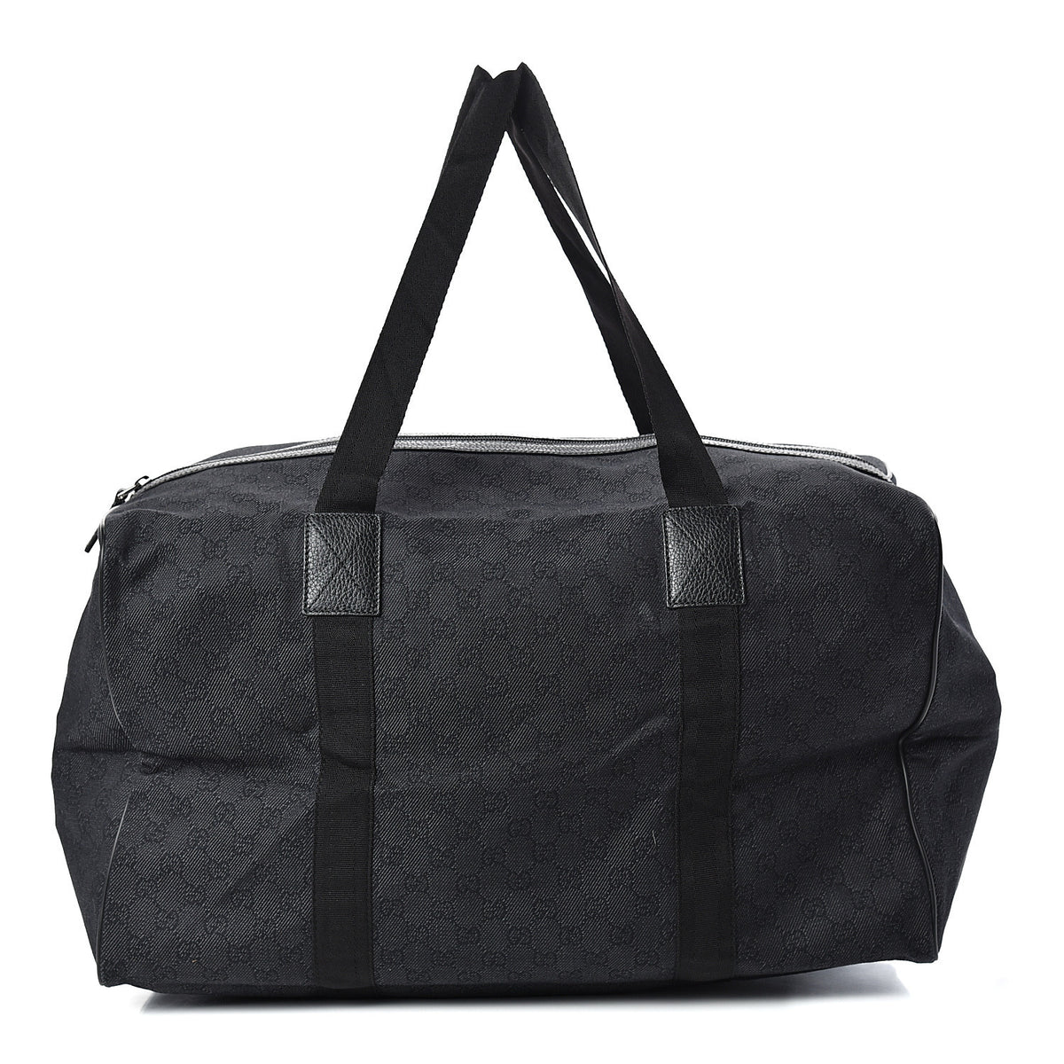 Gucci Denim Monogram Large Collapsible Carry On Duffle Black 1 of 13