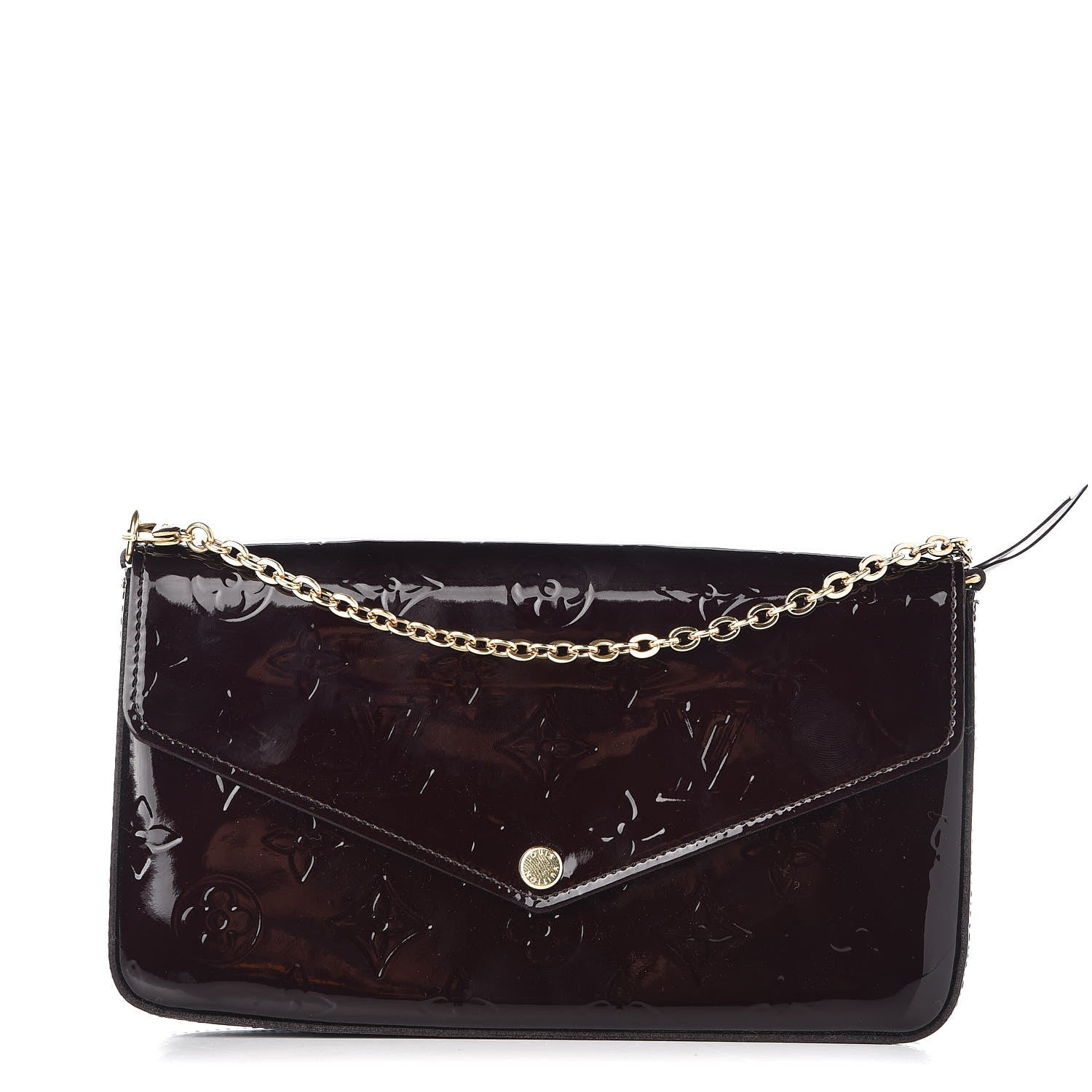Louis Vuitton Vernis Pochette Felicie Chain Wallet Amarante 1 of 8