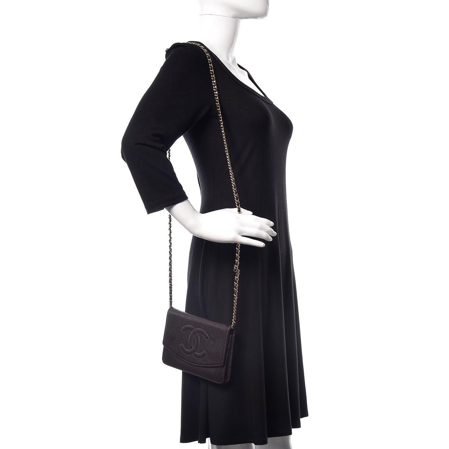 Caviar Timeless CC Wallet On Chain WOC Dark Brown