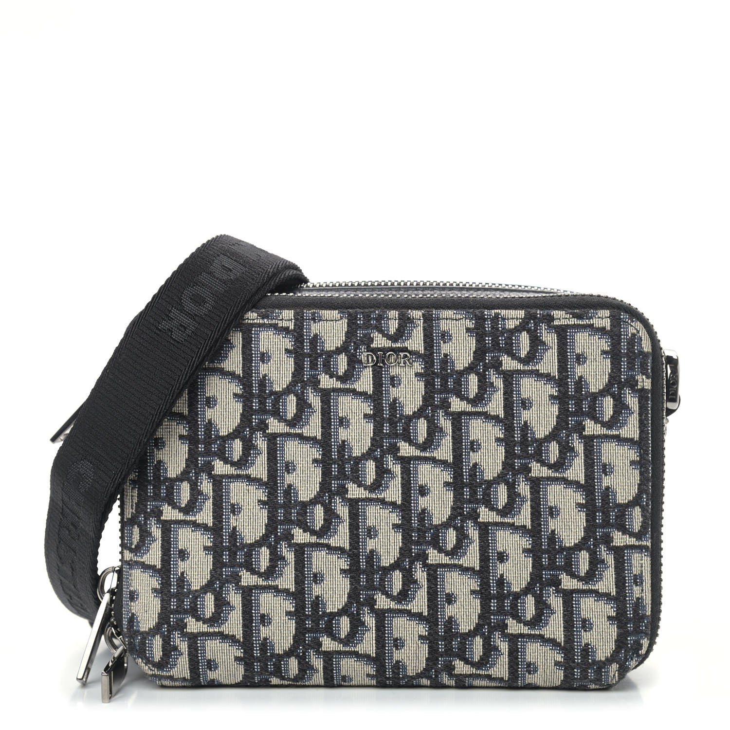Christian Dior Oblique Pouch Navy Blue 1 of 10