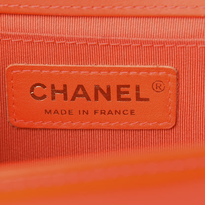 Chanel Patent Quilted Medium Boy Flap Orange 6 of 16