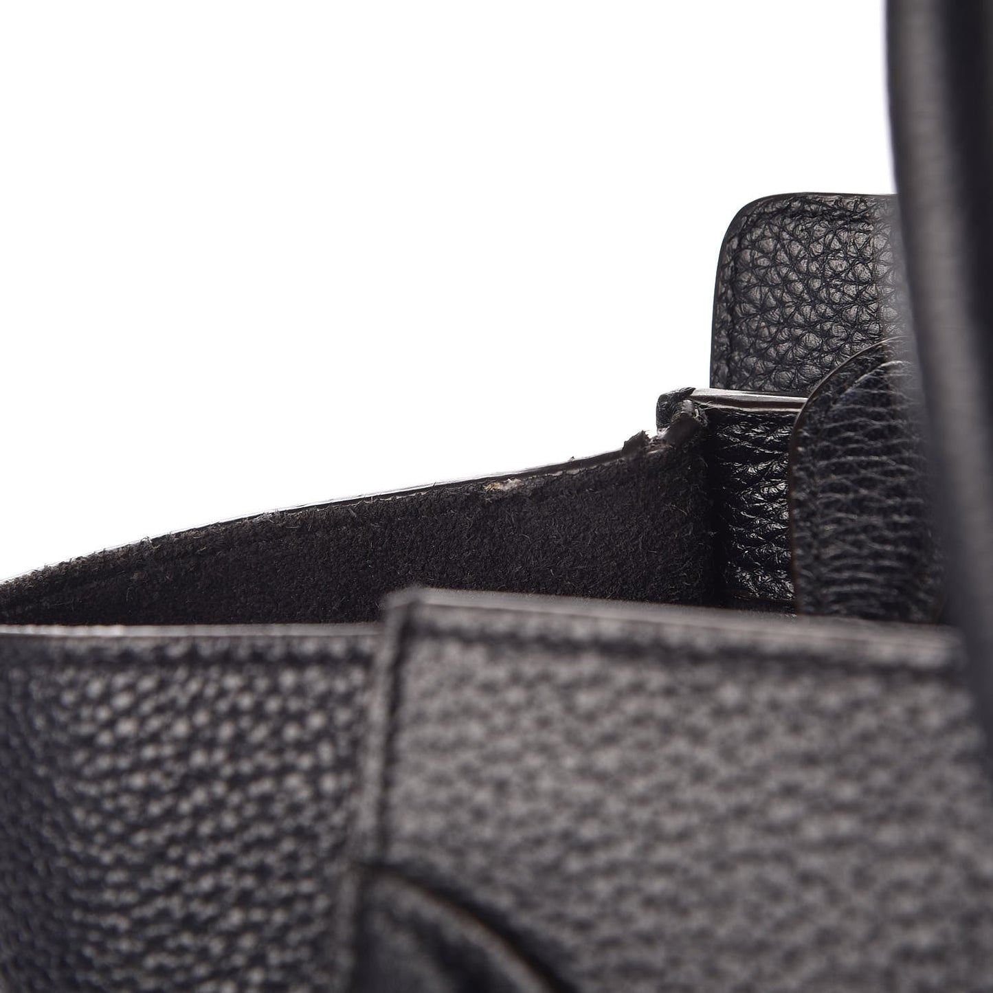 Drummed Calfskin Micro Luggage Black