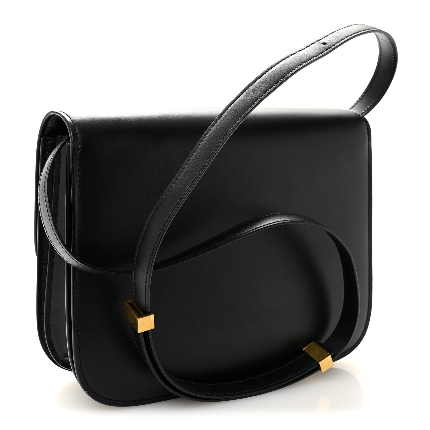 CELINE CLASSIC BOX MEDIUM BLACK 新品・正規品 CELINE Classic Box Medium Calfskin Leather Crossbody Bag