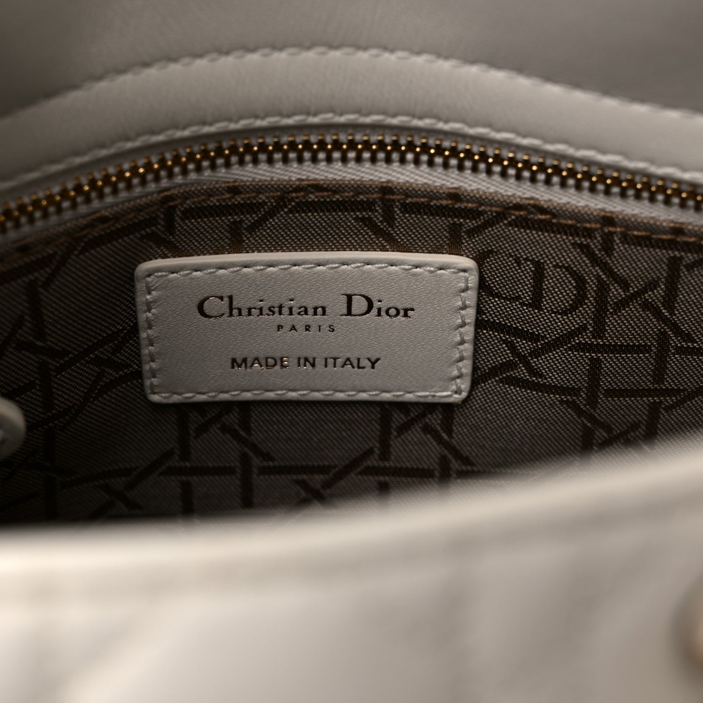 Lambskin Cannage Small Lady Dior White