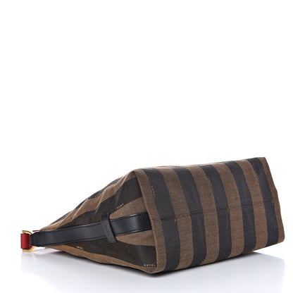 Fendi Pequin Cuoio Vegetale Medium Hobo Tobacco Rosso Black 4 of 10