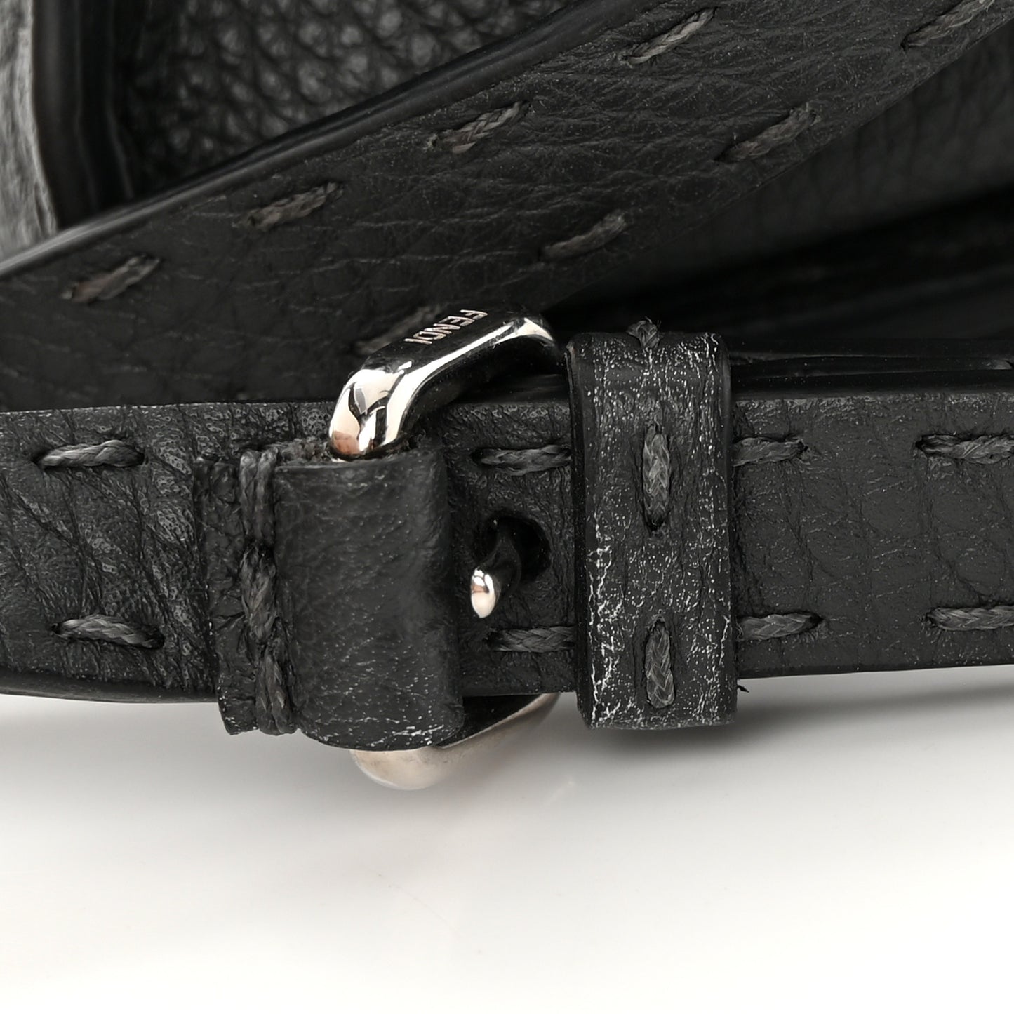 Cuoio Romano Selleria Bi-Color Mini Peekaboo Iconic Satchel Asfalto Latte