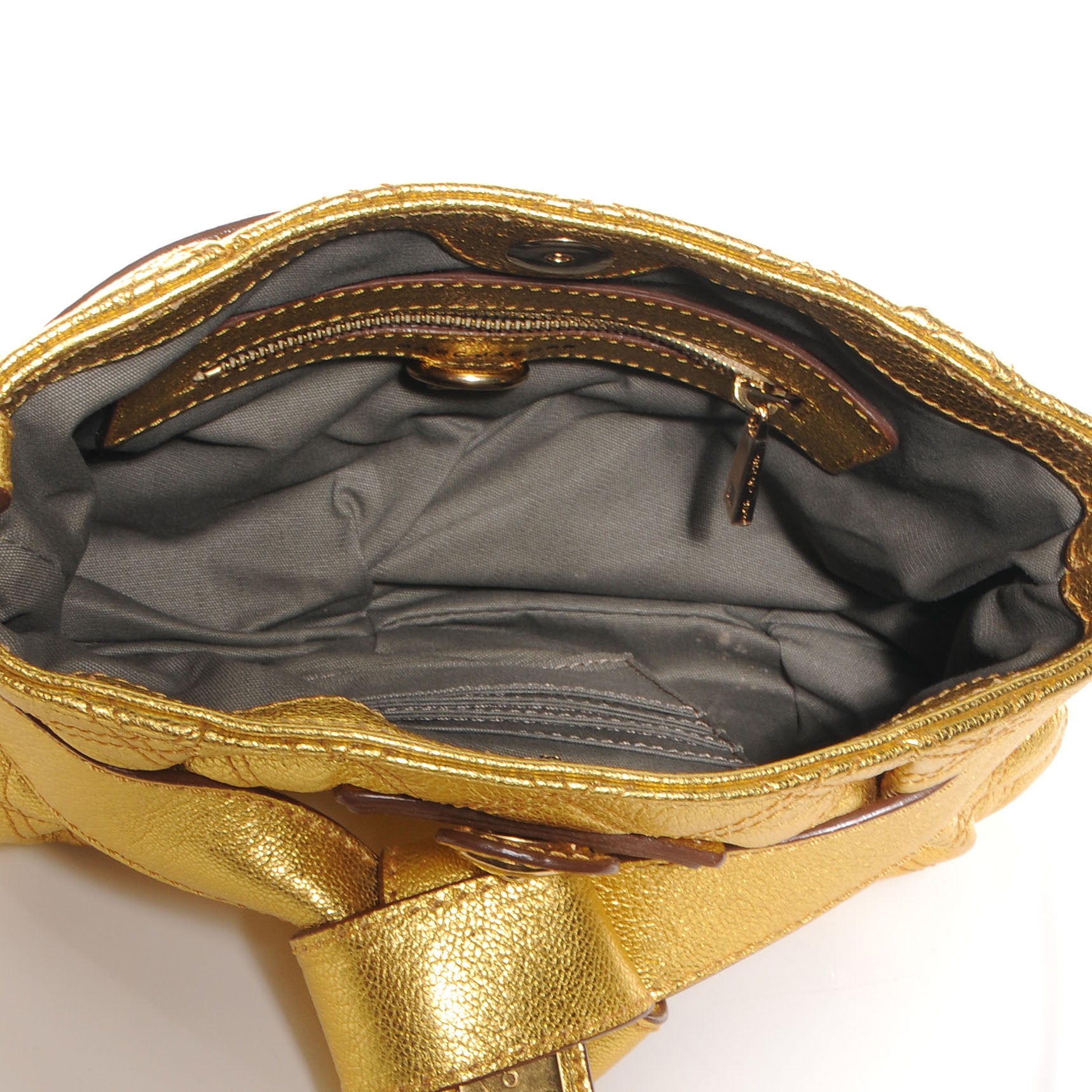 Marc Jacobs Quilted Leather Kristina Metallic Gold 5 of 9