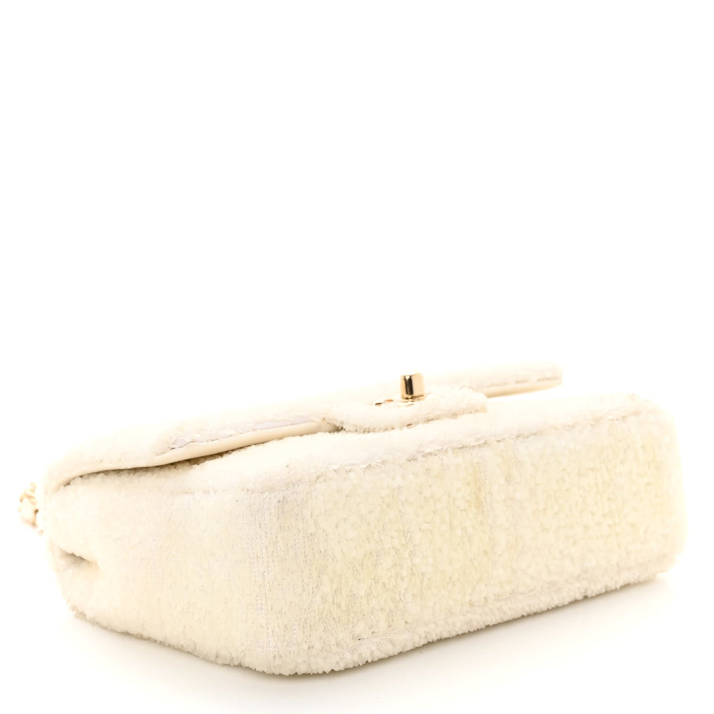 Sequin Mini Rectangular Flap White