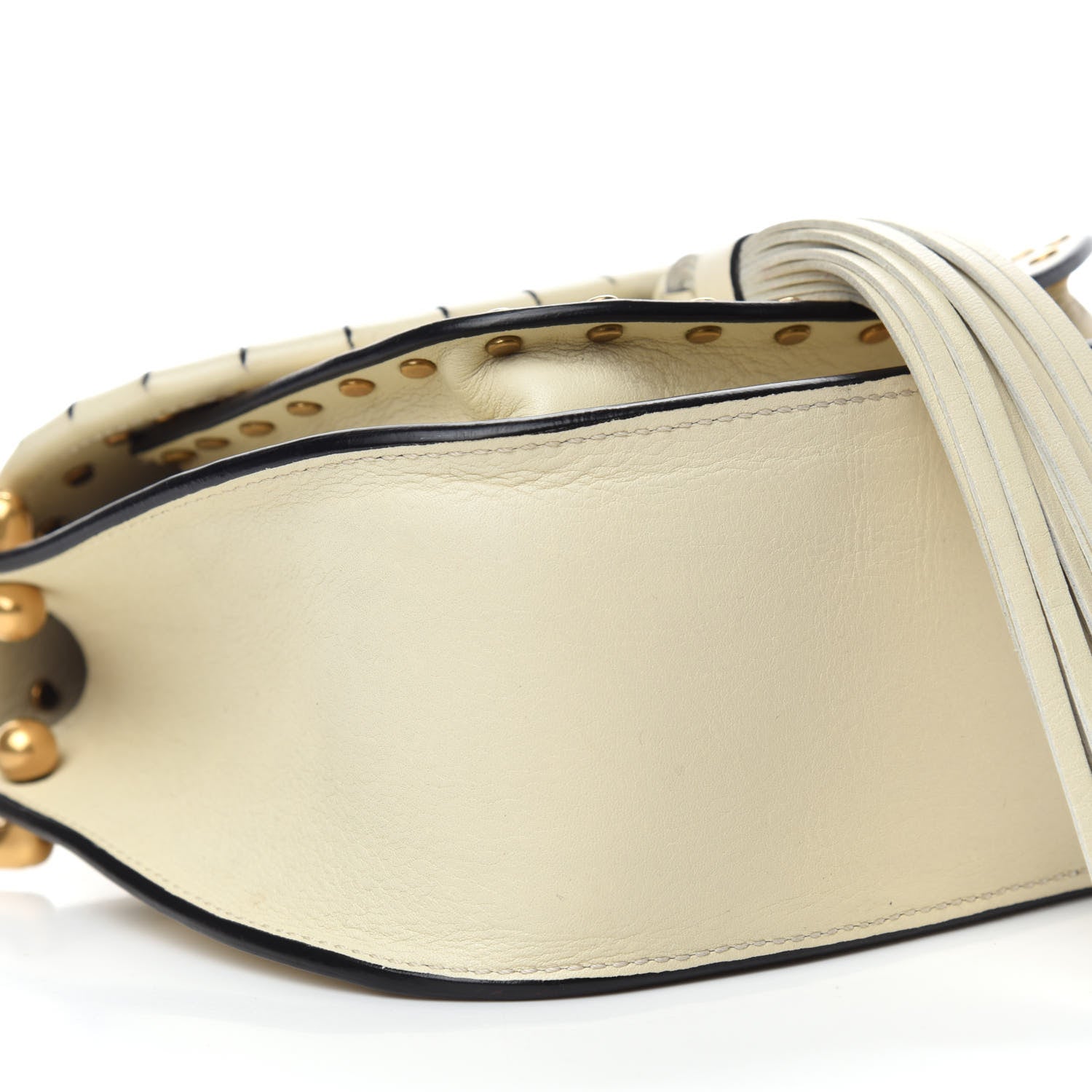 Chloe Calfskin Studded Mini Hudson Shoulder Bag Abstract White 9 of 10