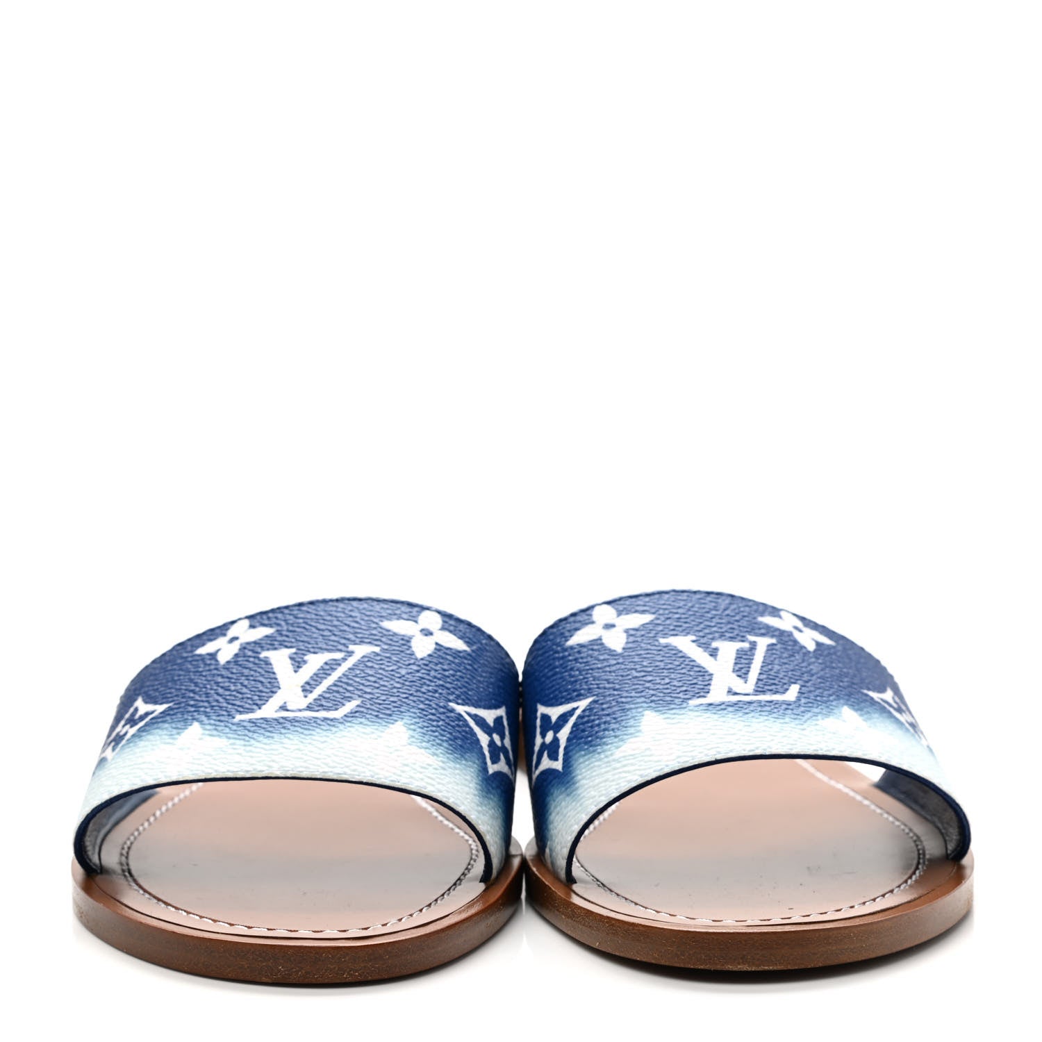 Louis Vuitton Monogram Escale Lock It Flat Mule 36.5 Blue 2 of 8