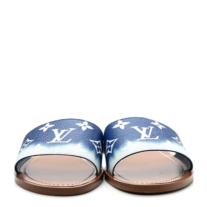 Louis Vuitton Monogram Escale Lock It Flat Mule 36.5 Blue 2 of 8