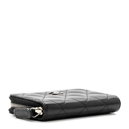 Chanel Lambskin Quilted Zip Coin Purse Black 4 of 8