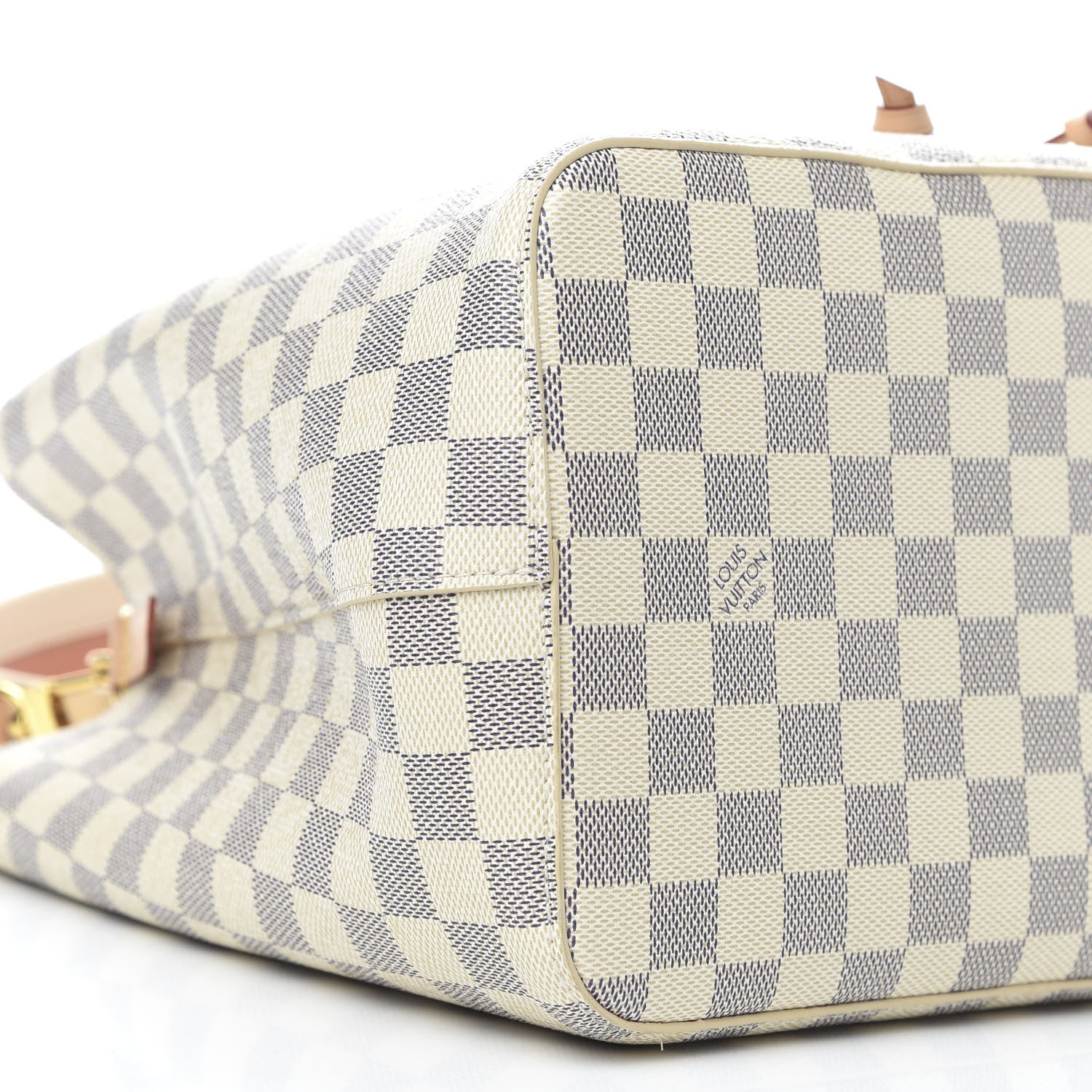Louis Vuitton Damier Azur Braided Neonoe MM Peach Cream 8 of 10