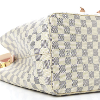 Louis Vuitton Damier Azur Braided Neonoe MM Peach Cream 8 of 10