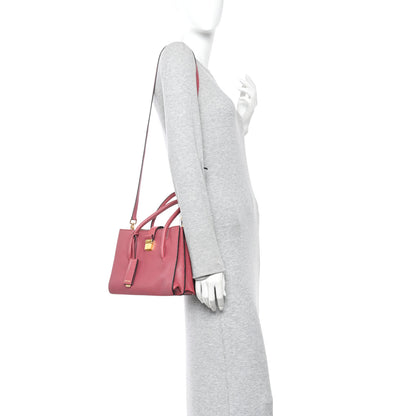 Miu Miu Goatskin Madras Tote Peonia 2 of 9