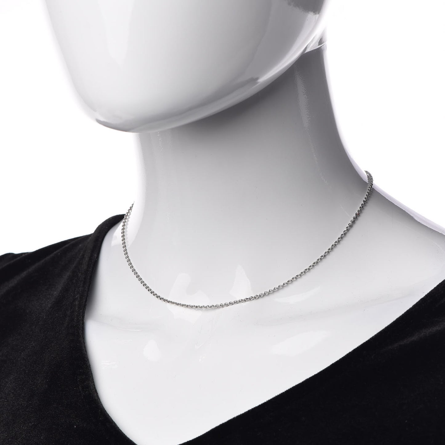 18K White Gold Chaine D'Ancre Punk Necklace
