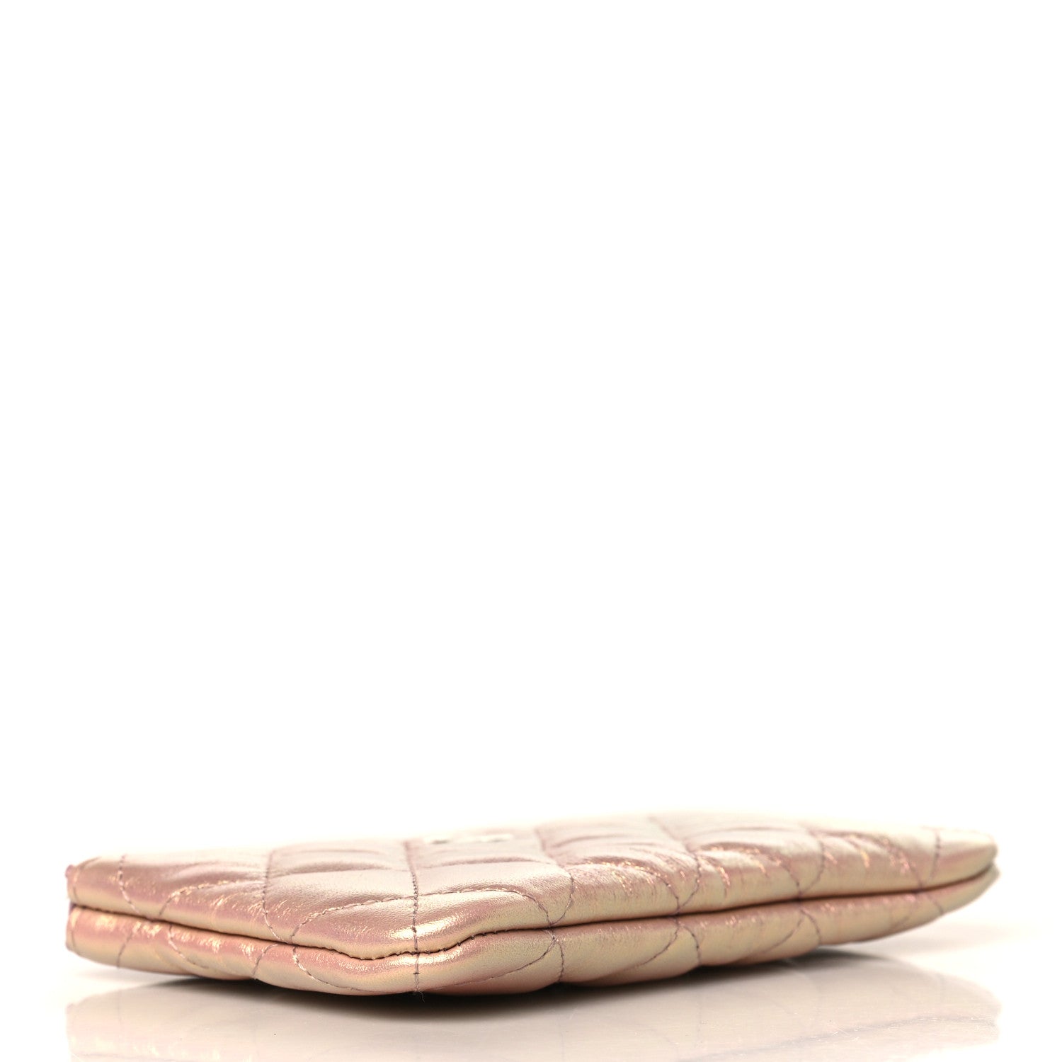Chanel Iridescent Lambskin Quilted Small Cosmetic Case Pink 4 of 8
