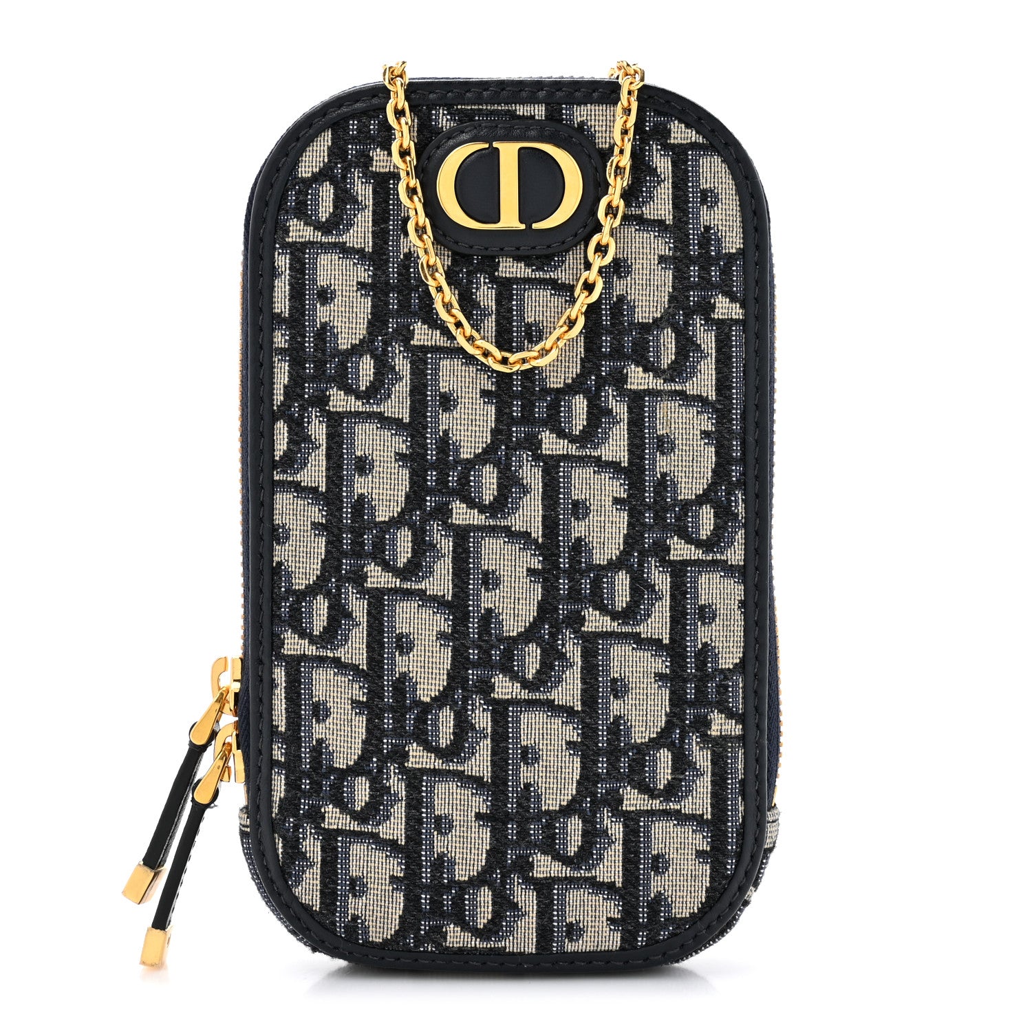 Christian Dior Oblique 30 Montaigne Phone Holder Blue 1 of 11