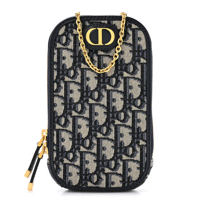 Christian Dior Oblique 30 Montaigne Phone Holder Blue 1 of 11