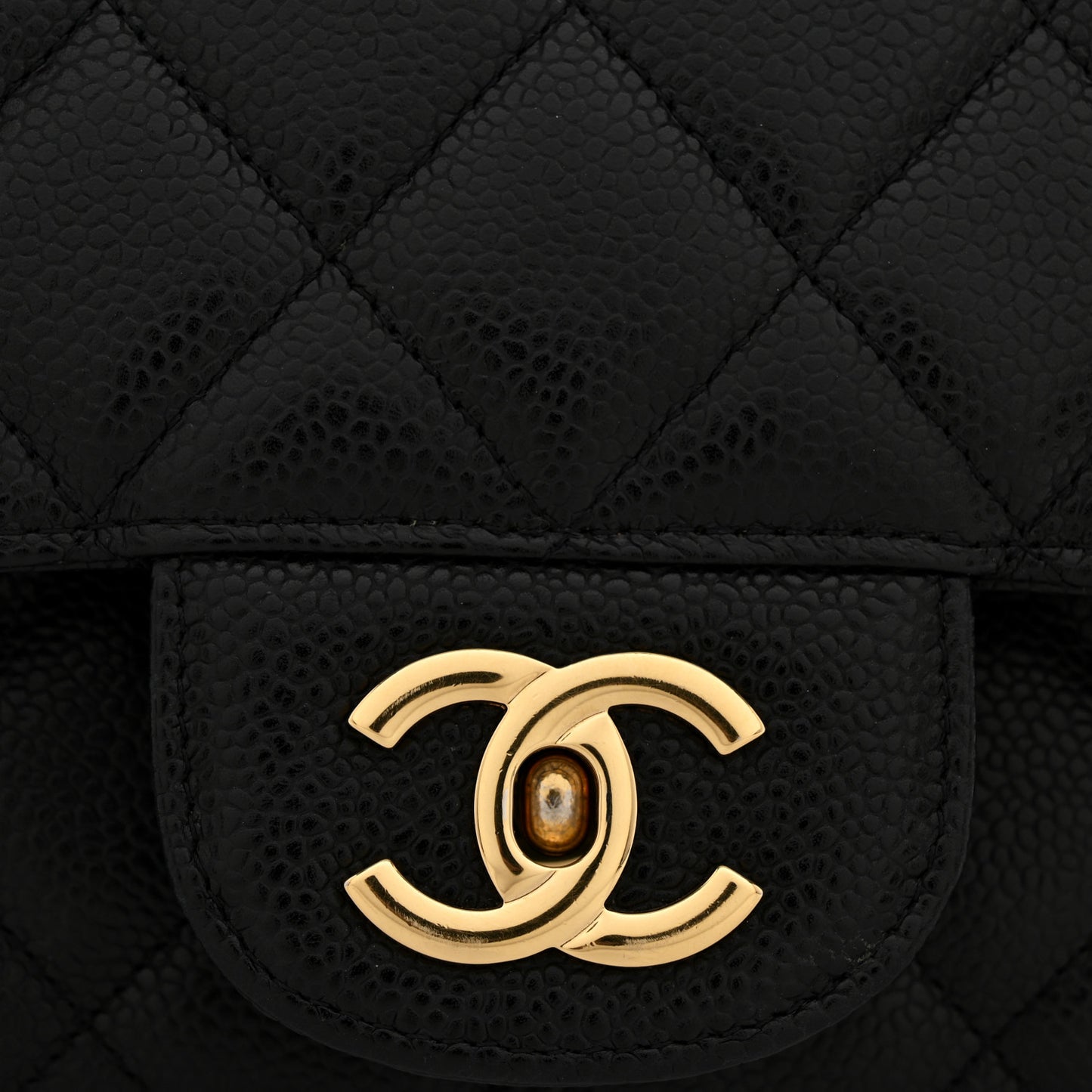 Caviar Maxi Single Flap Black