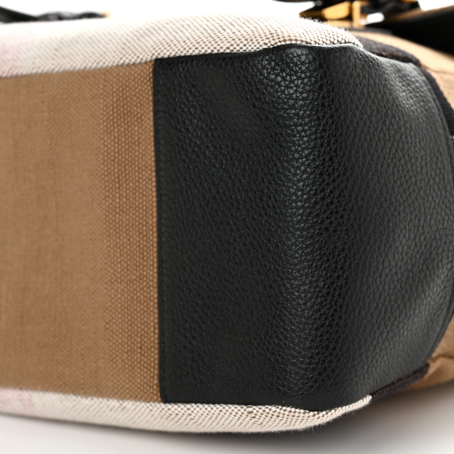 Canvas Mega Check Small Baildon Messenger Bag Black