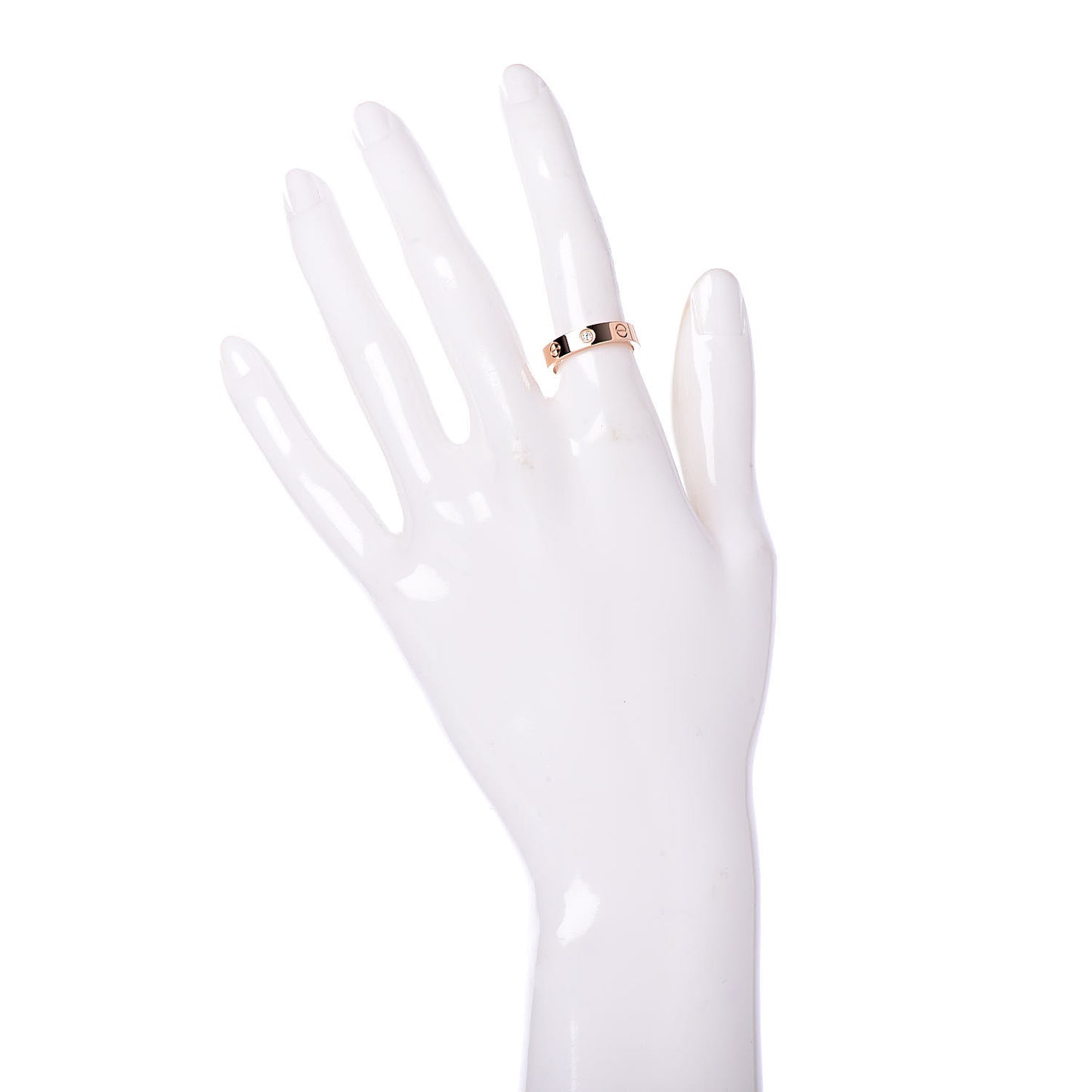 18K Pink Gold Diamond 4mm LOVE Wedding Band Ring 50 5.25