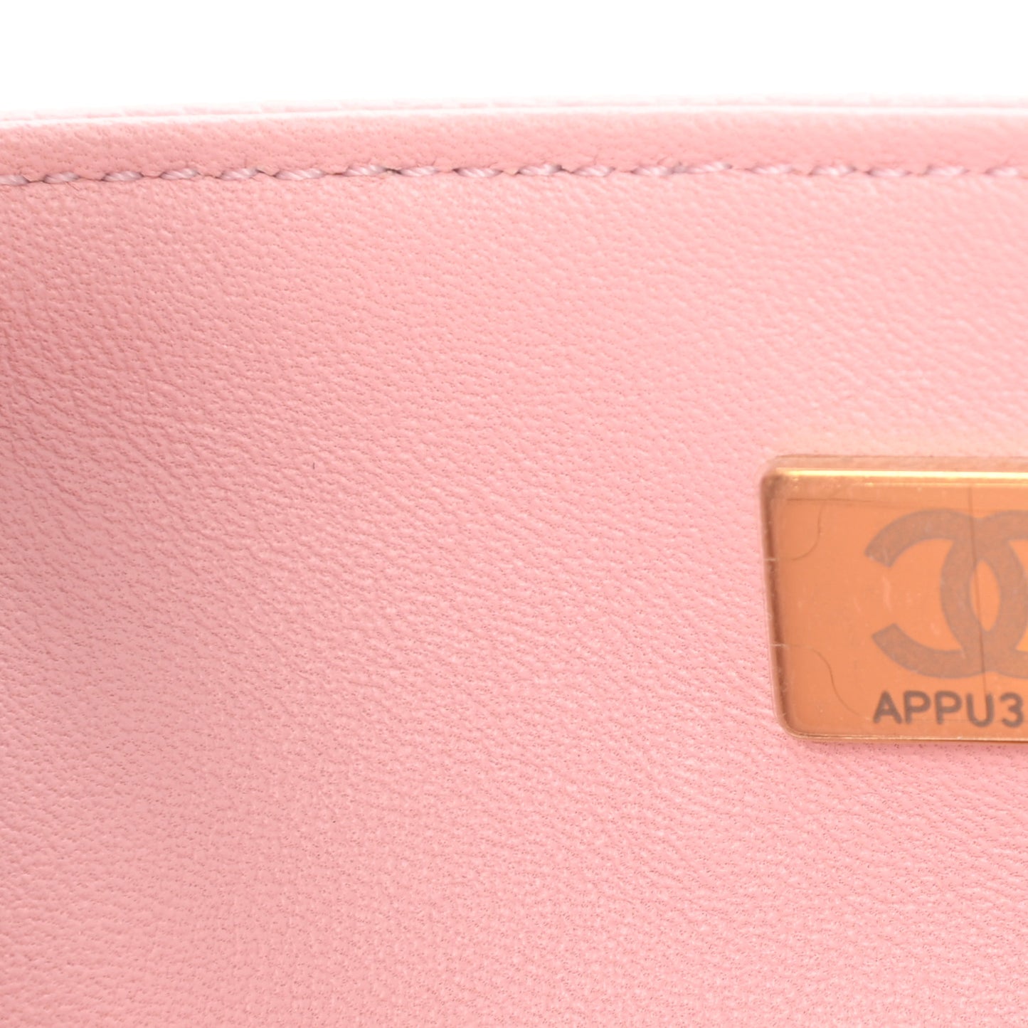 Caviar Chevron Quilted Medium Boy Flap Light Pink