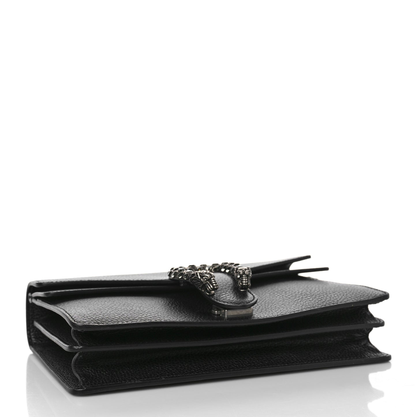 Pebbled Calfskin Small Dionysus Shoulder Bag Black