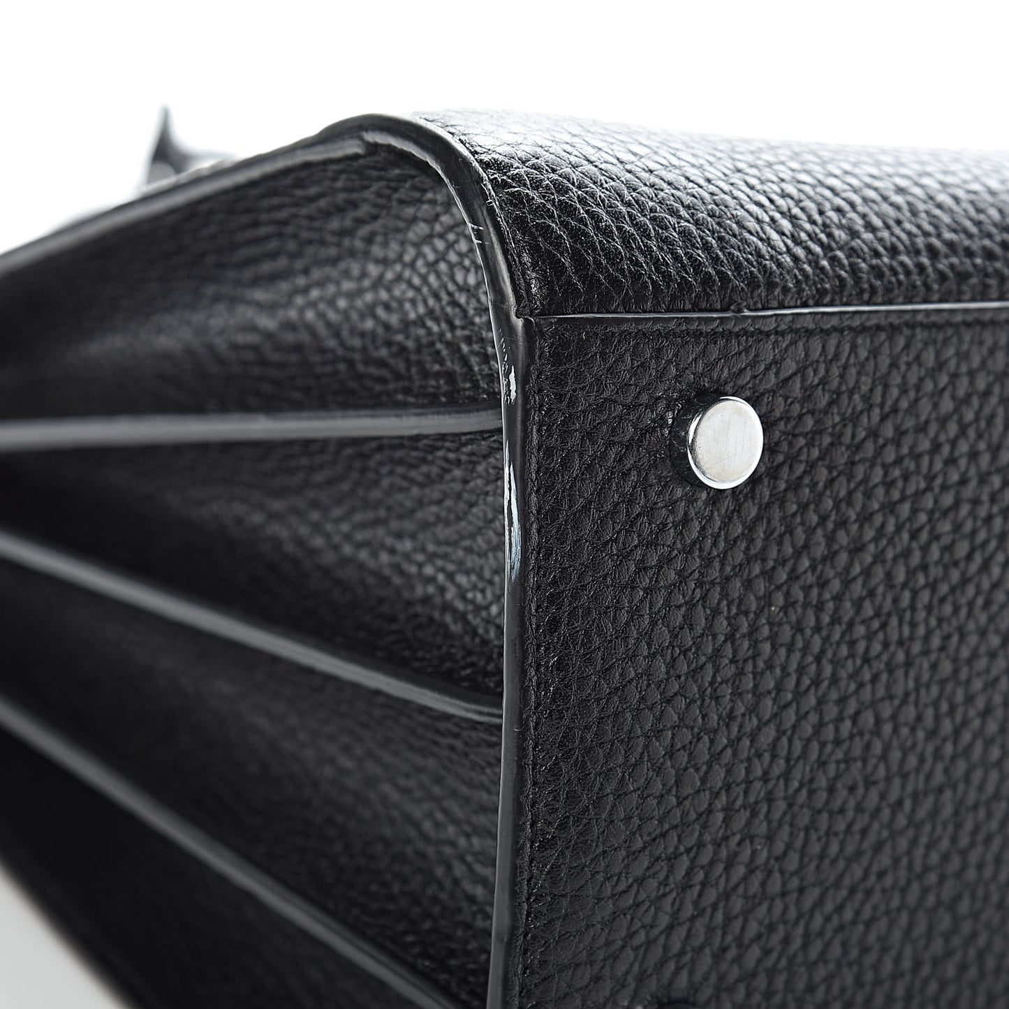 Grained Calfskin Small Sac De Jour Black