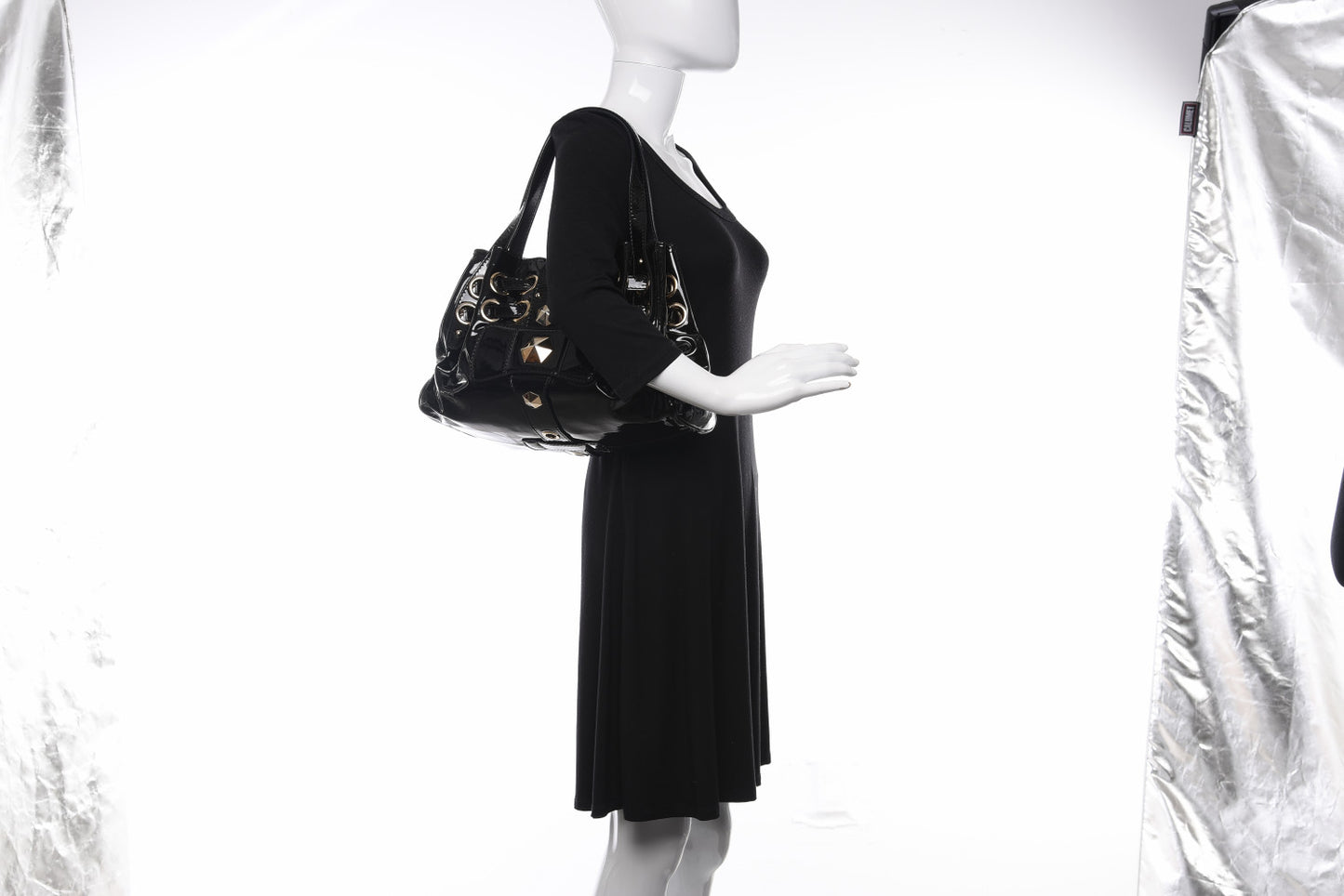 Patent Studded Ramona Black
