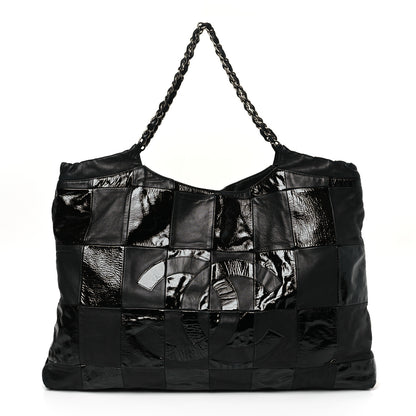 Chanel Patent Patchwork Large Brooklyn Tote Black 1 of 9