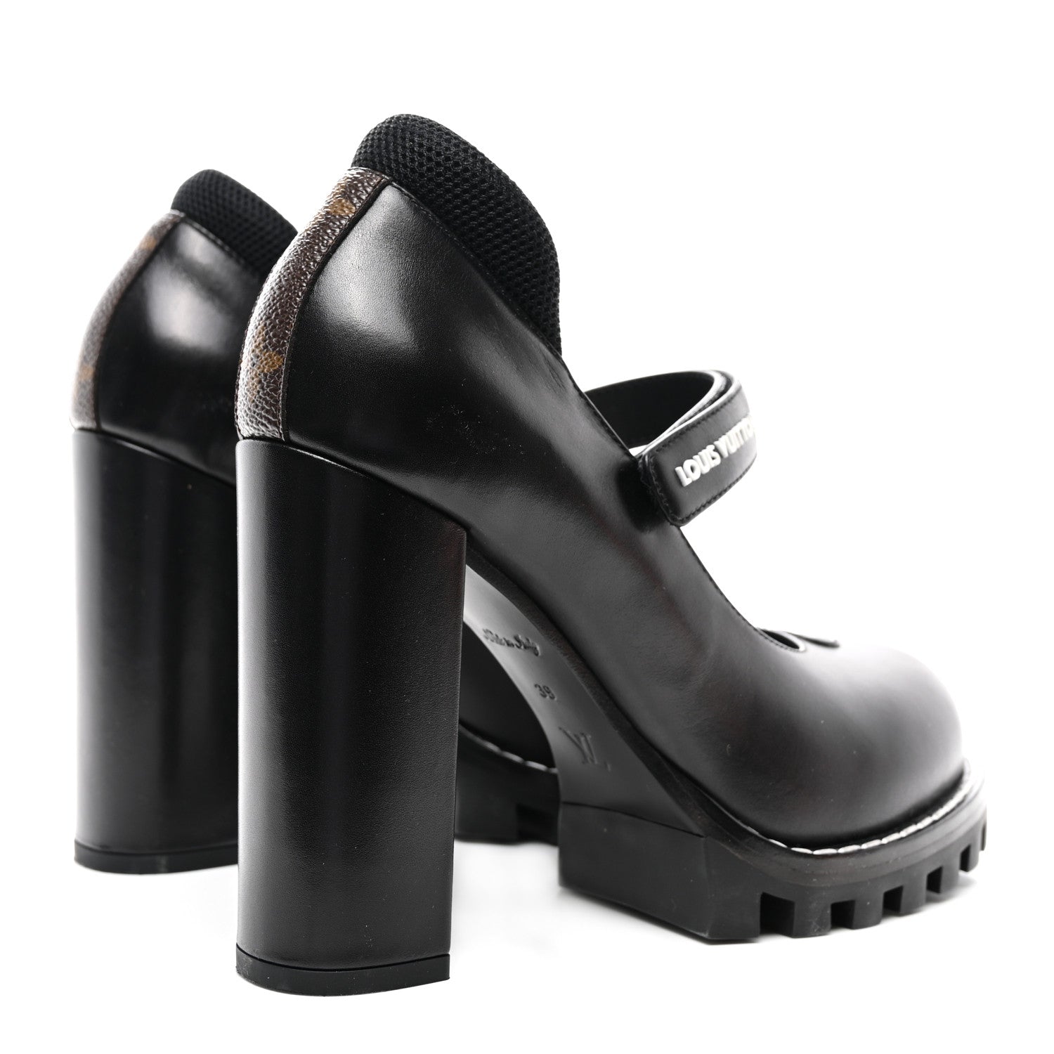 Louis Vuitton Calfskin Star Trail Ankle Pumps 39 Black 4 of 8