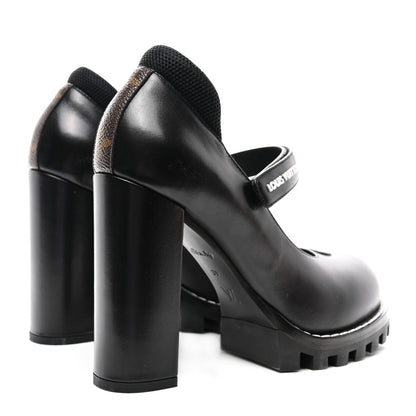 Louis Vuitton Calfskin Star Trail Ankle Pumps 39 Black 4 of 8