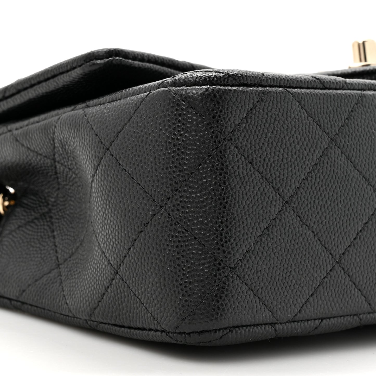 Caviar Quilted Mini Rectangular Flap Black