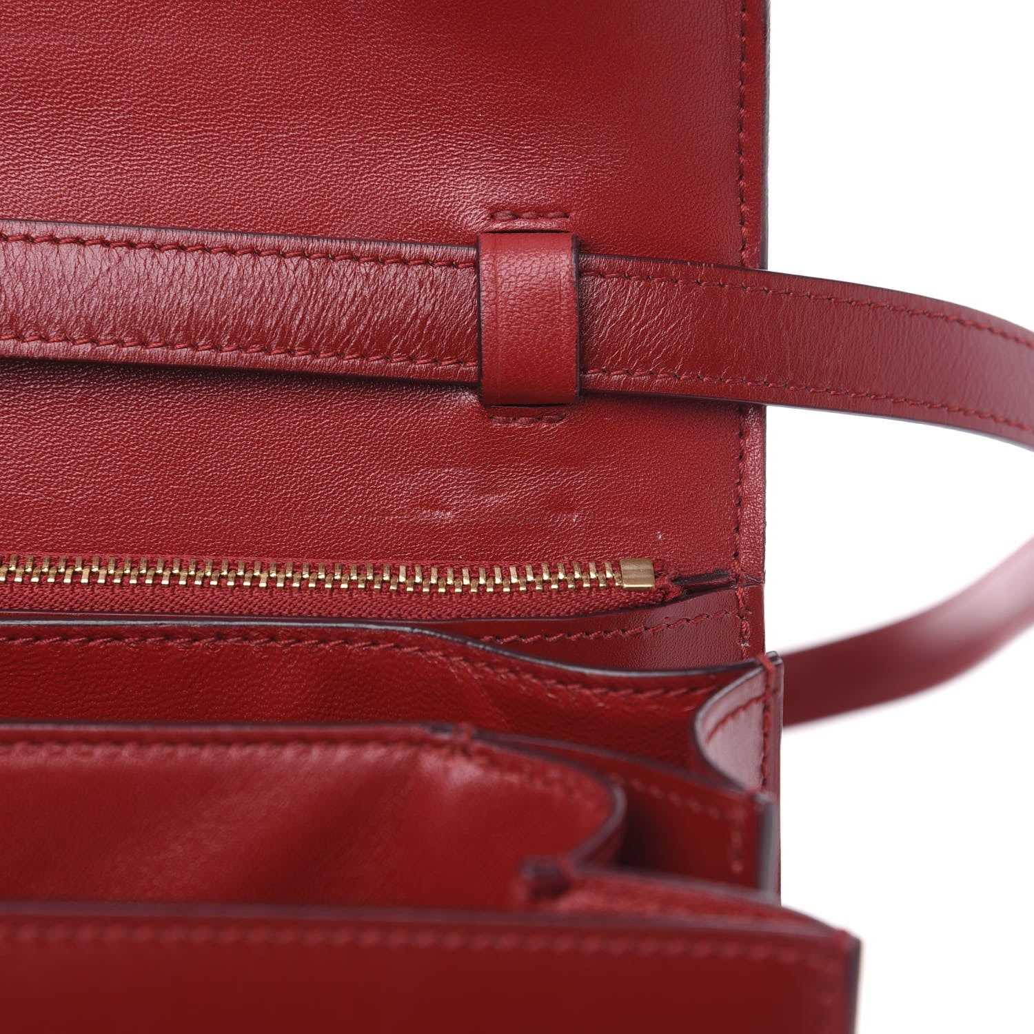 Celine Box Calfskin Medium Classic Box Flap Bag Red 12 of 12