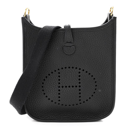 Hermes Taurillon Clemence Evelyne TPM Black 1 of 10