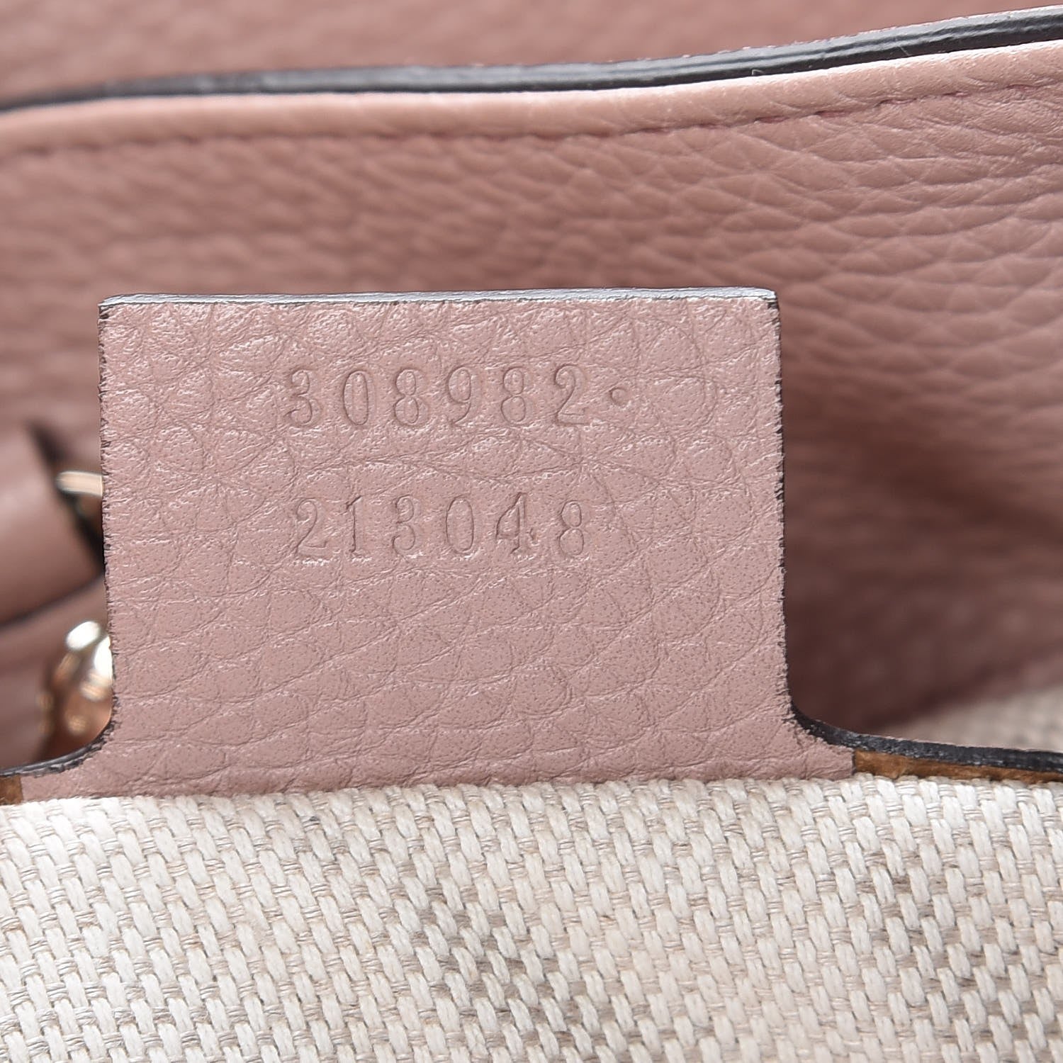 Gucci Pebbled Calfskin Medium Soho Chain Shoulder Bag Dark Cipria 7 of 7