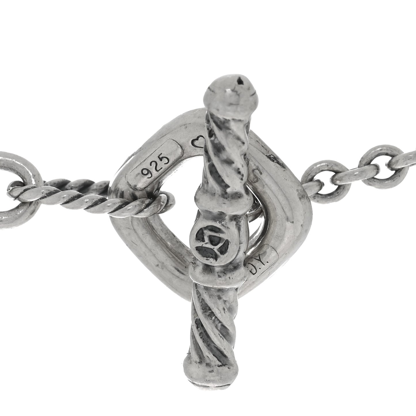 Sterling Silver Diamond Black Onyx Figaro Chain Necklace