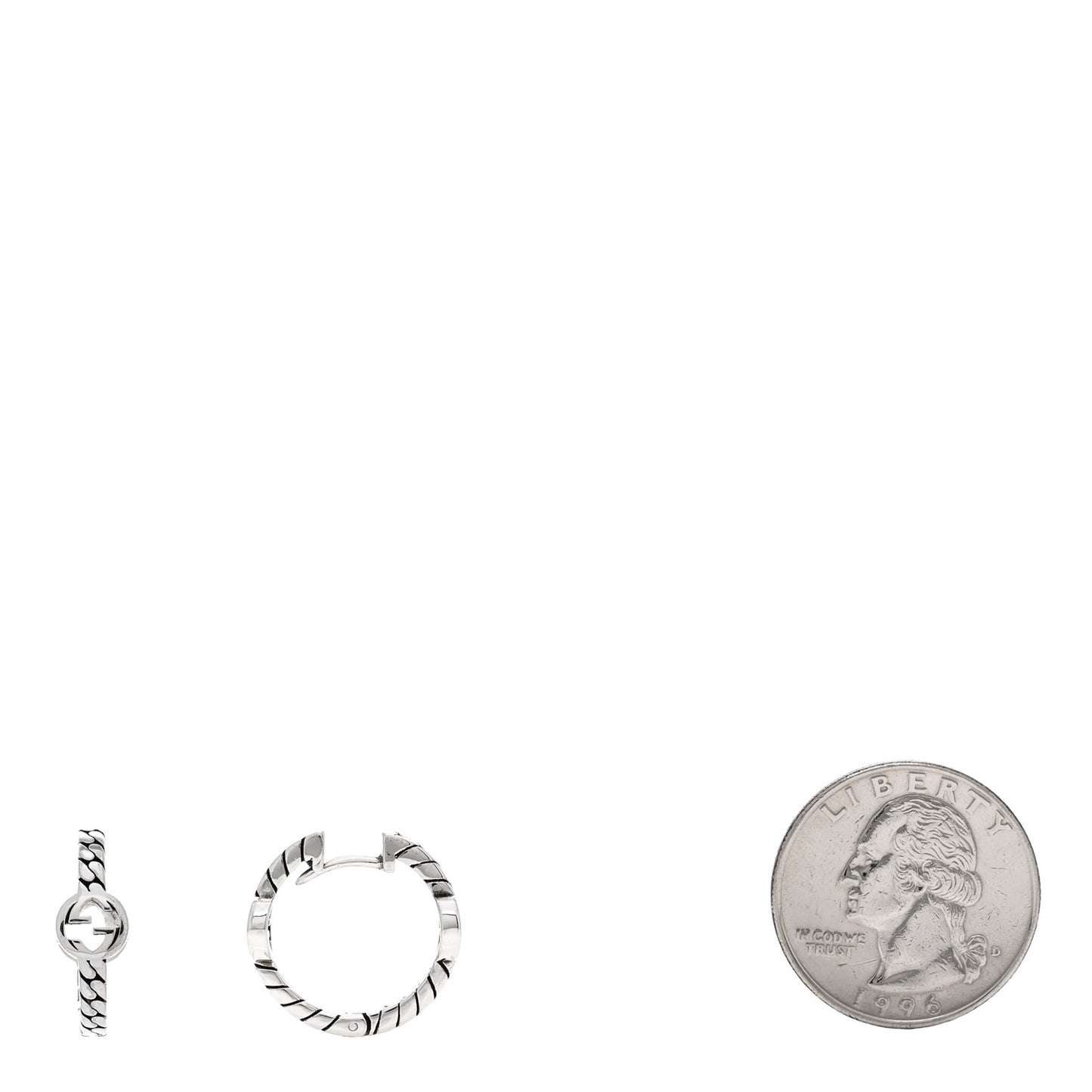 Sterling Silver Interlocking G Hoop Earrings