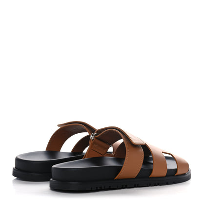 Hermes Calfskin Womens Chypre Sandals 37 Naturel 4 of 10