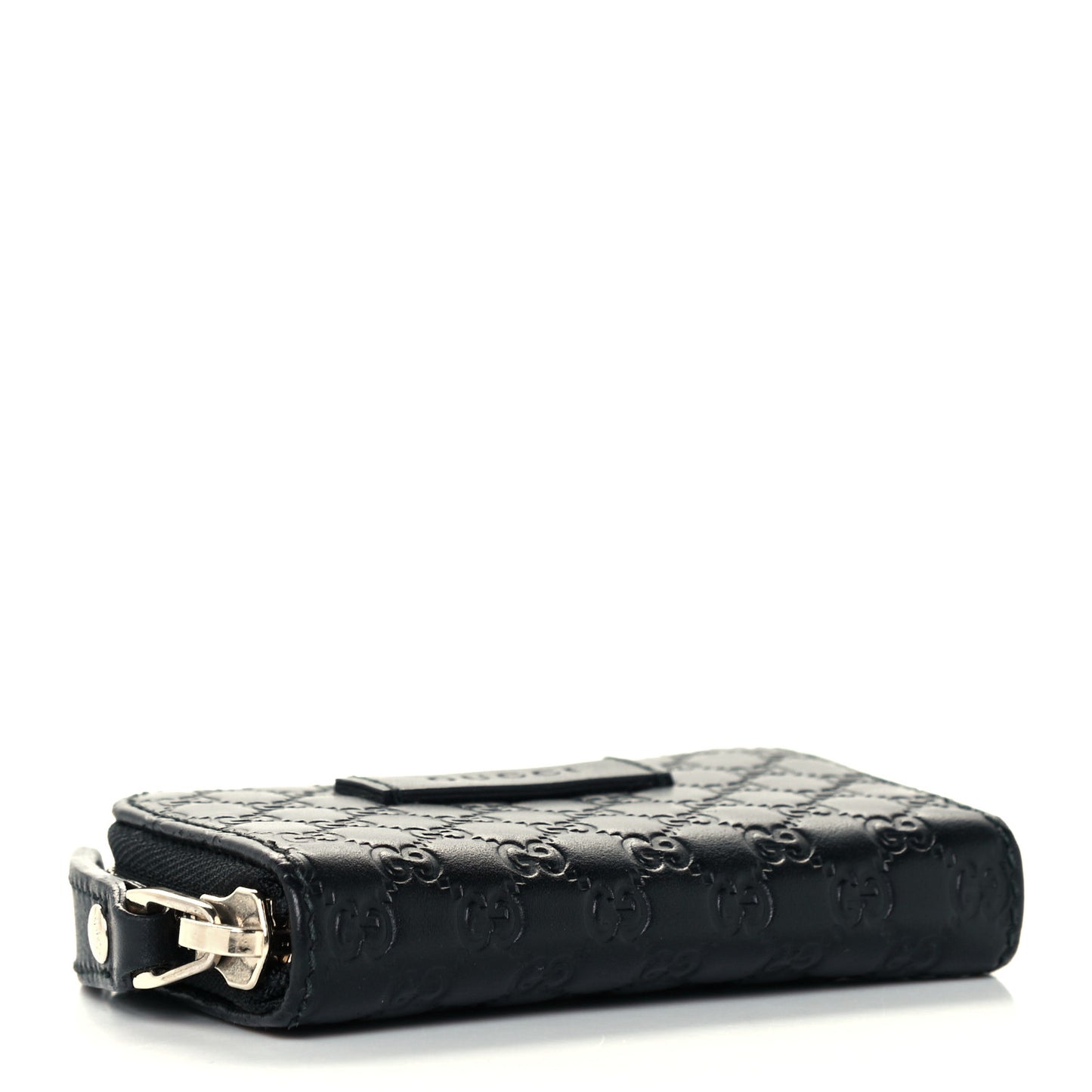 Microguccissima Zip Around Card Case Black