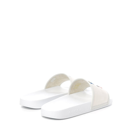 Gucci Canvas Worldwide Mens Pursuit Slide Sandals 10 White 4 of 8