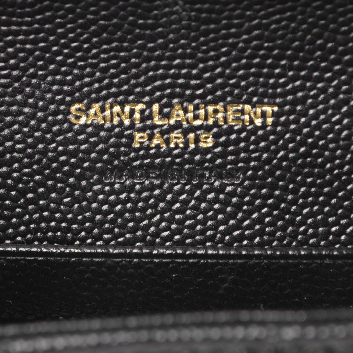 Grain De Poudre Matelasse Chevron Small Monogram Envelope Wallet Black