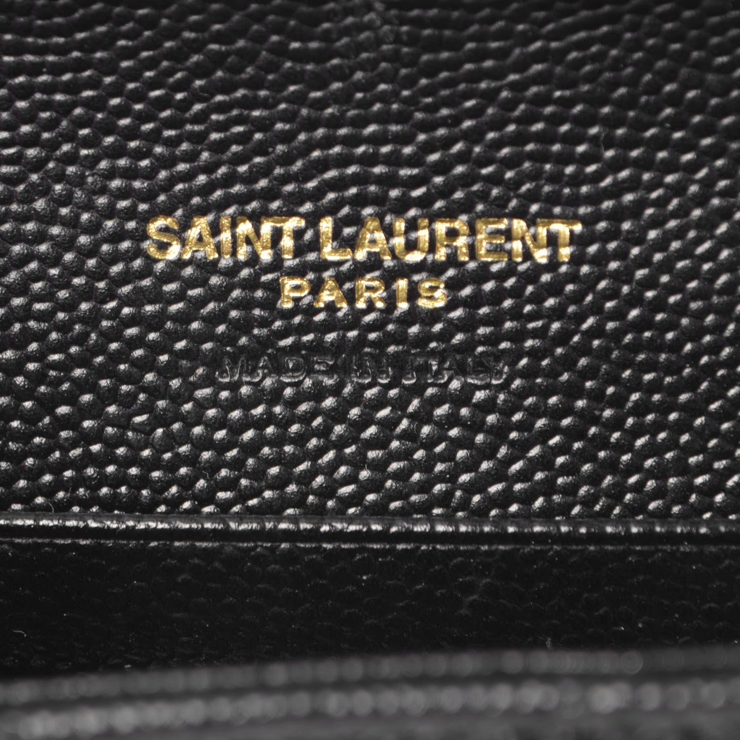 Saint Laurent Grain De Poudre Matelasse Chevron Small Monogram Envelope Wallet Black 6 of 8