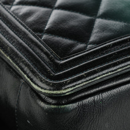Chanel Goatskin Ombre Faded Quilted New Medium Boy Flap Dark Green 12 of 12