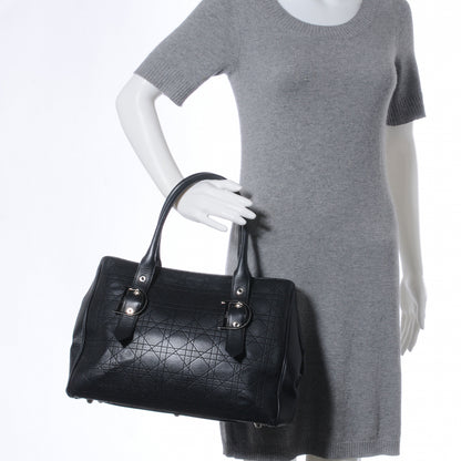 Christian Dior Leather Cannage Stitched Tote Black 2 of 7